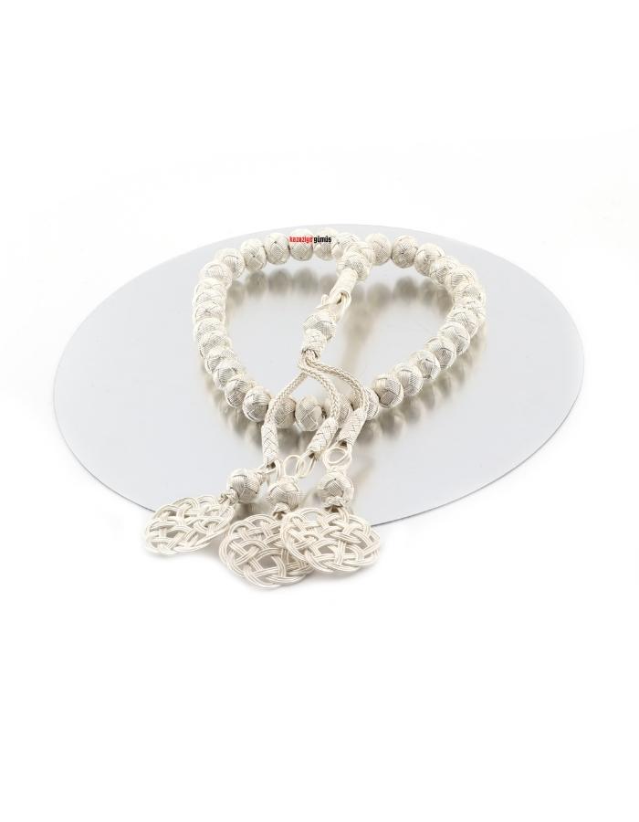 Kazaziye Silver Rosary White