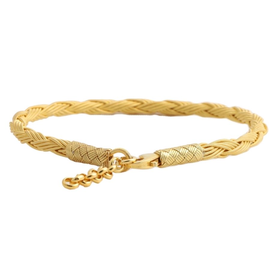 Kazaziye Gold Plated Unisex Sterling Silver Bracelet