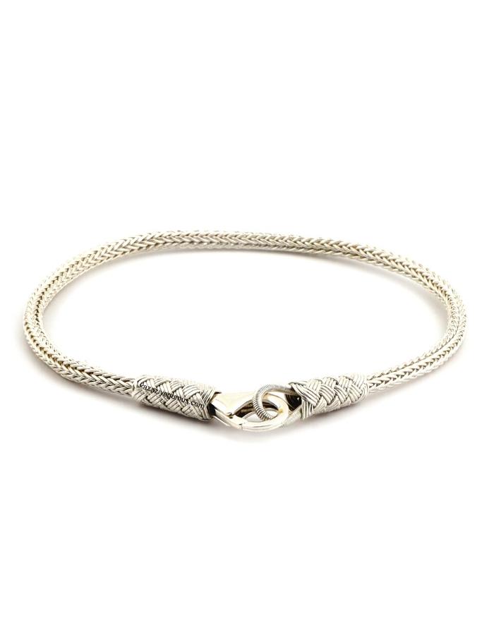 Kazaziye Silver Rope Bracelet