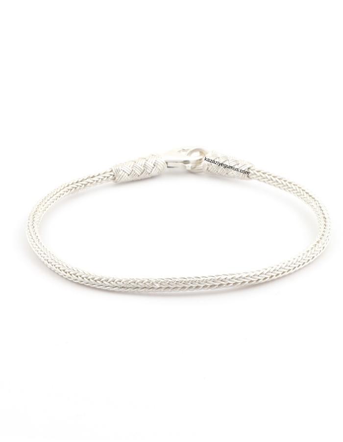 Kazaziye Silver Rope Bracelet