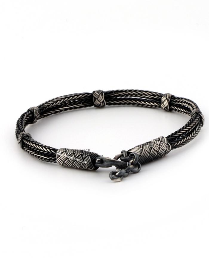 Oxidized Kazaziye Bicik Silver Bracelet