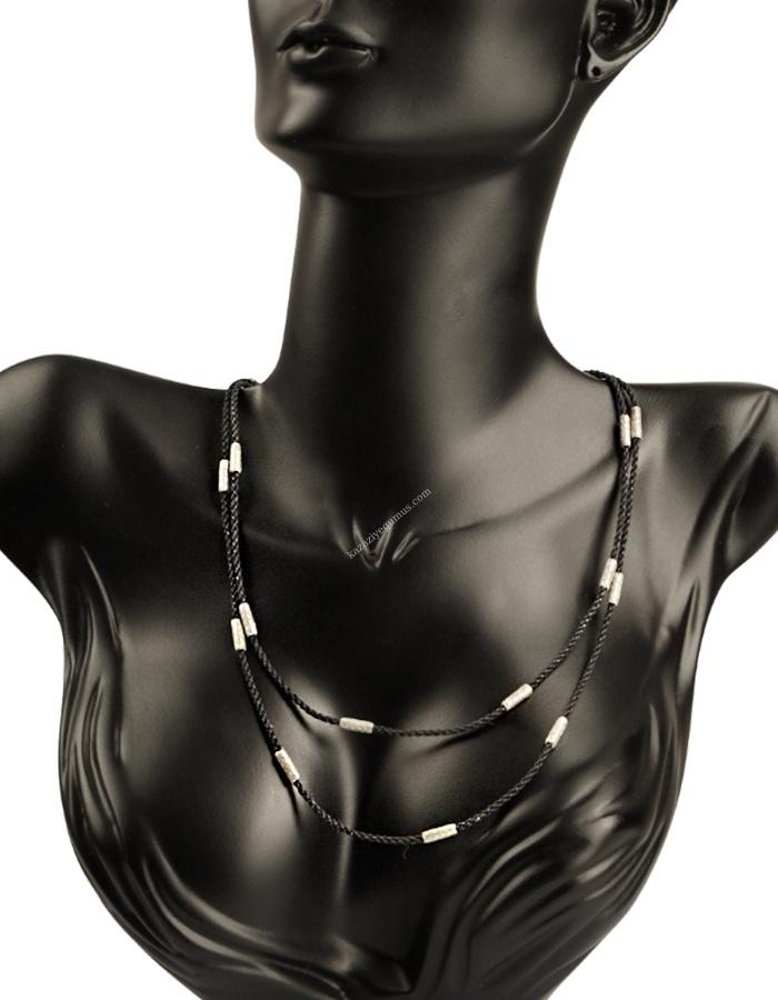 1000 K Oxidized Silver Necklace