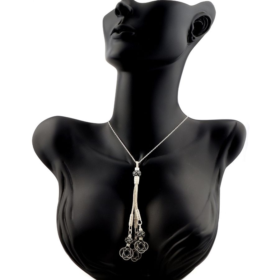 Love Knot Silver Necklace