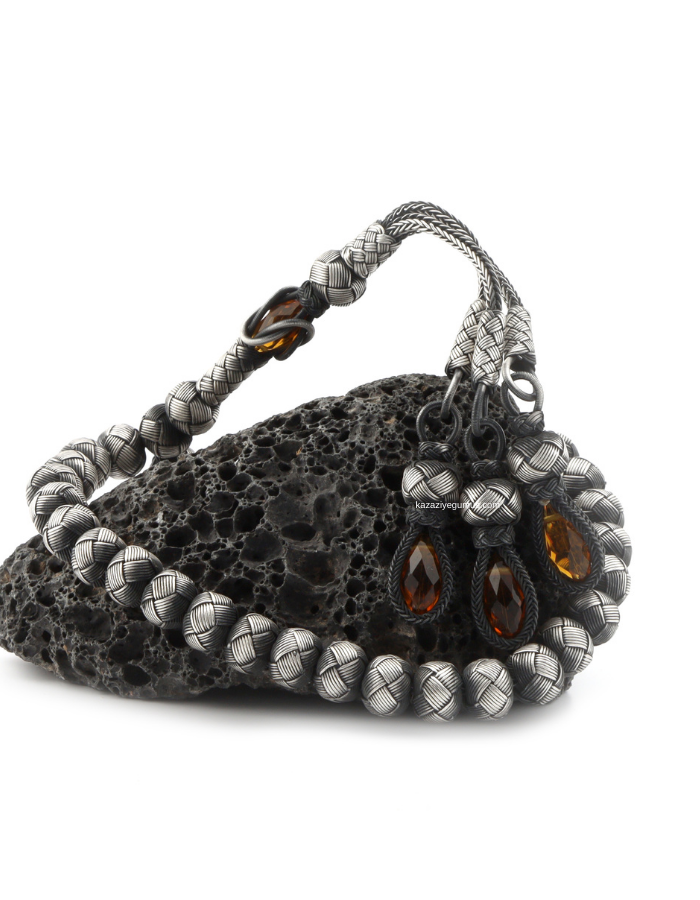 Kazaziye Silver Rosary White