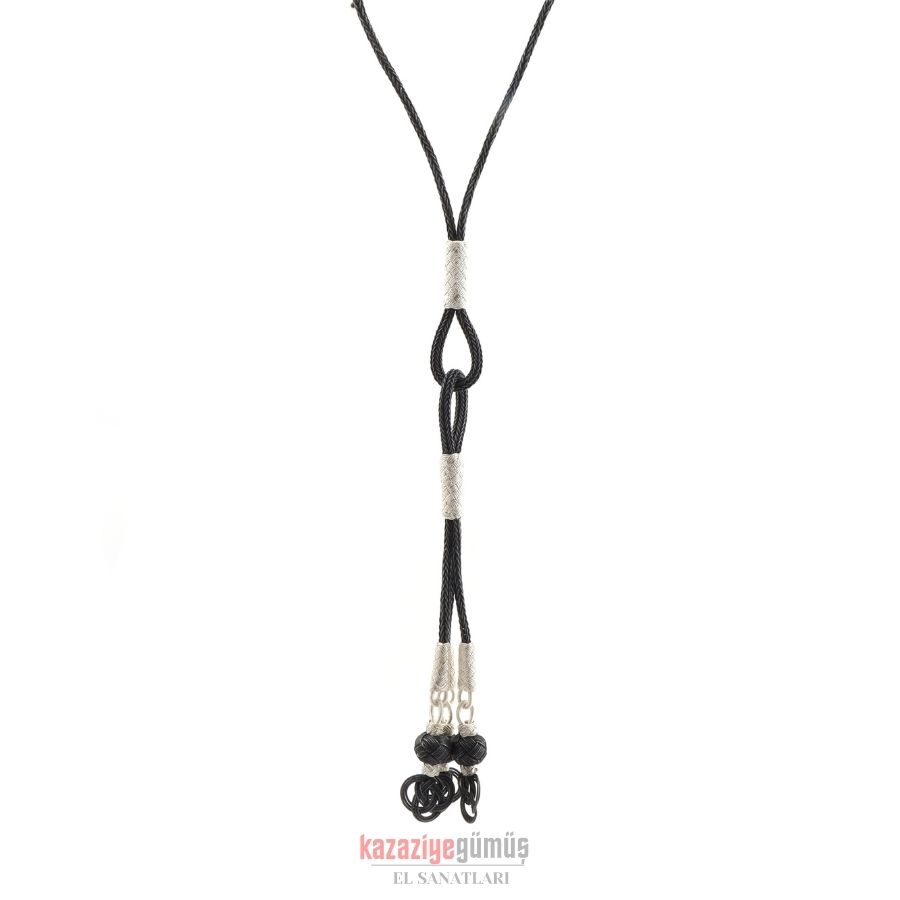 Black White Woven Women's Necklace