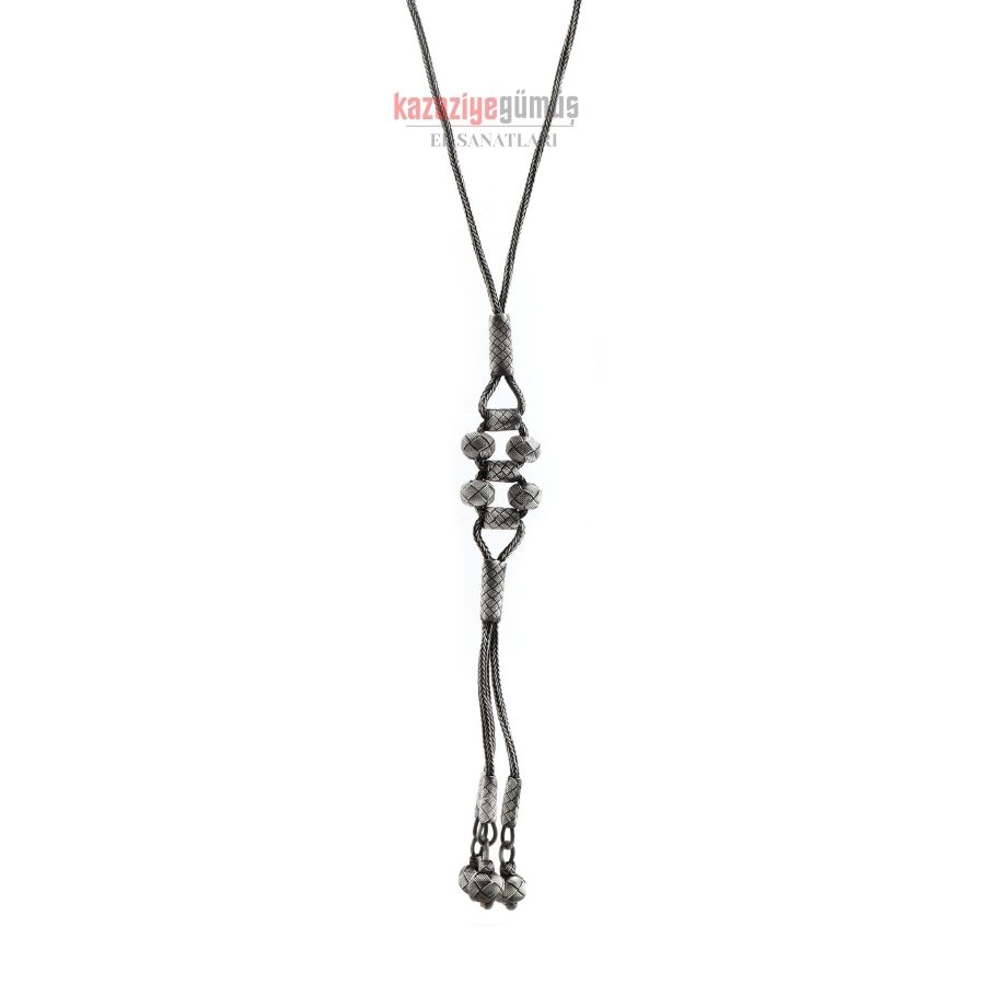 1000 K Toplu Oxidized Silver Necklace