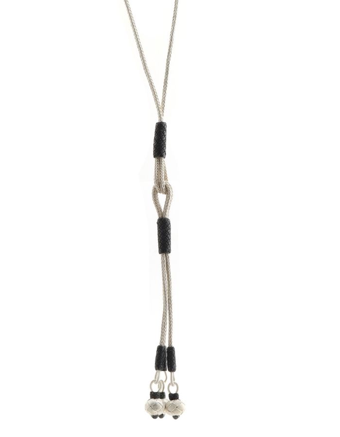 1000 K Black White Knot Women's Necklace