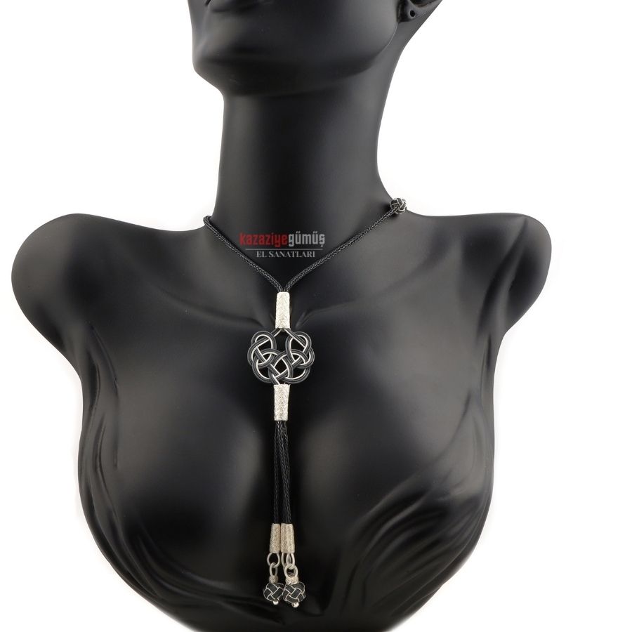 Knot Top Süsleme Silver Necklace