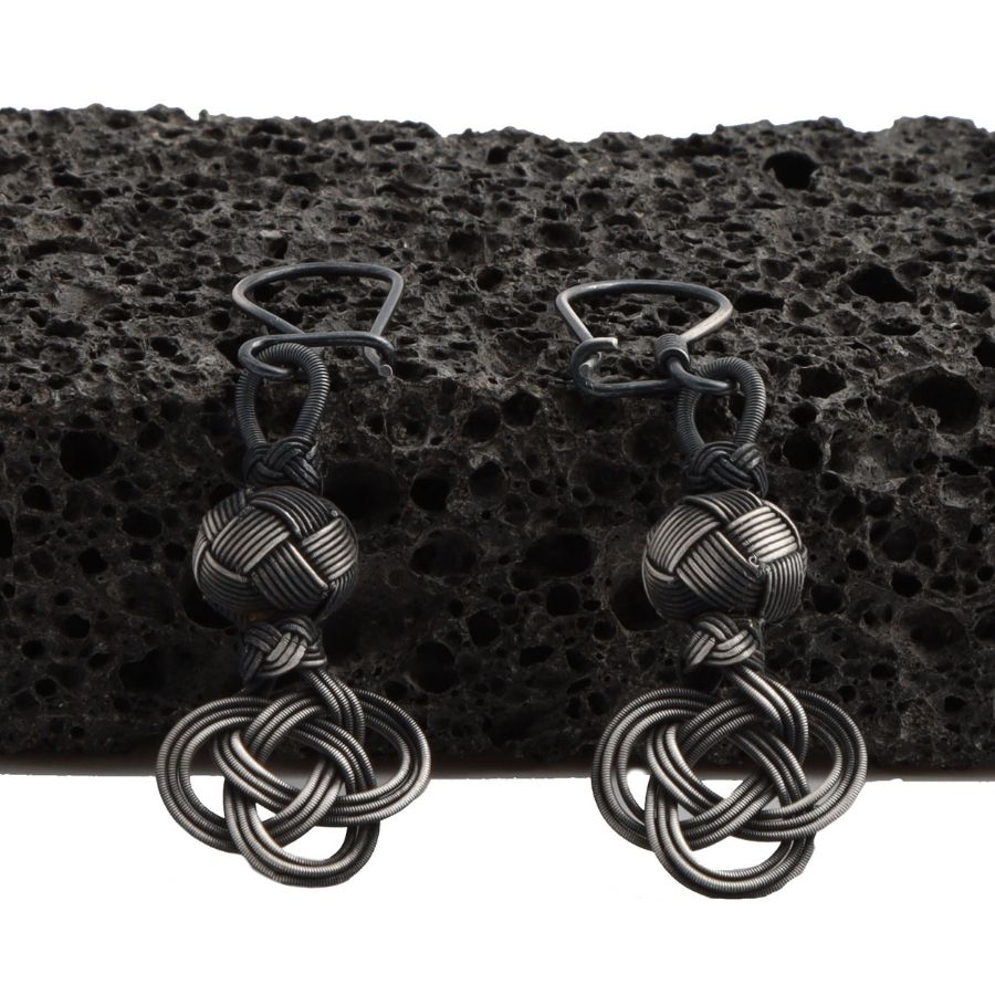 Oxidized Silver Earrings