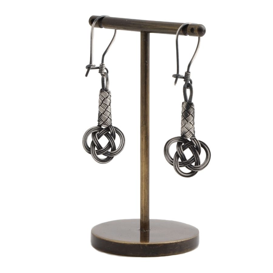 Oxidized Silver Earrings