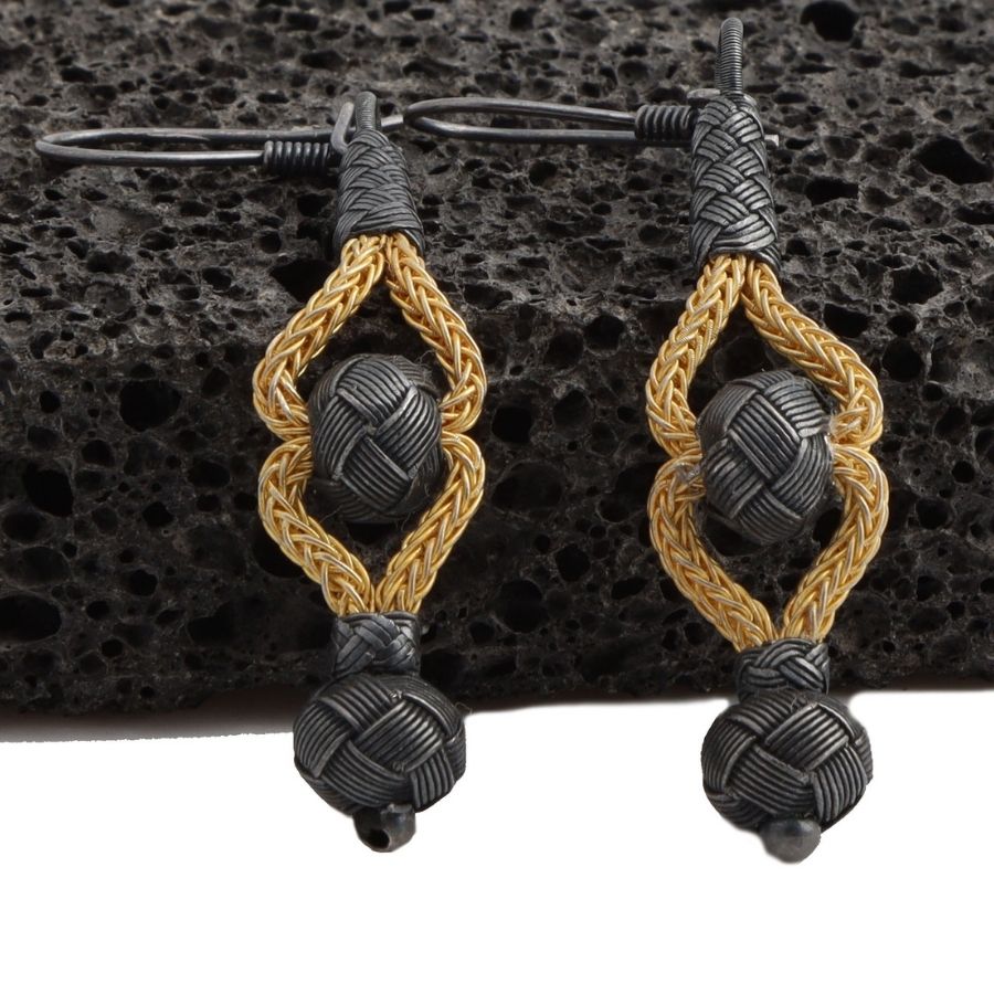 Kazaziye Gold Plated Silver Earrings