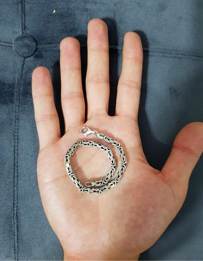 Kral 4mm Erkek Gümüş Bileklik