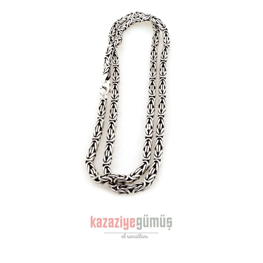 4mm Kral Erkek Gümüş Zincir