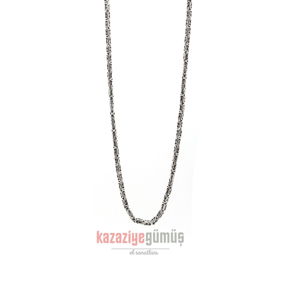 4mm Kral Erkek Gümüş Zincir