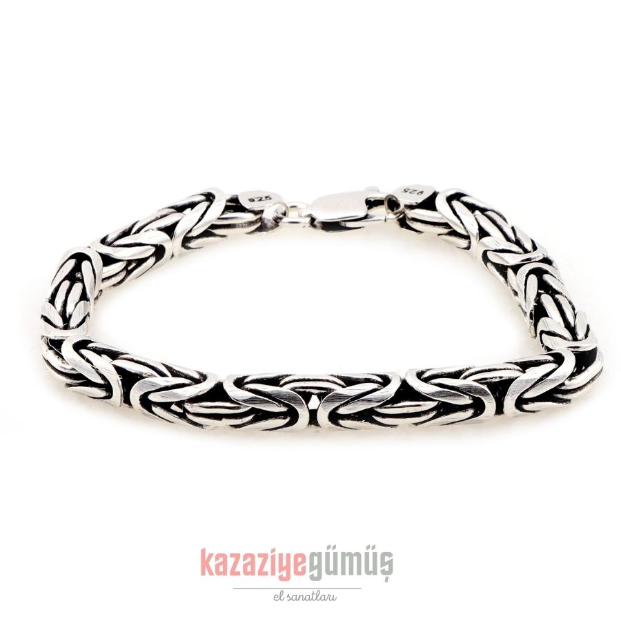 7mm Kral Erkek Gümüş Zincir