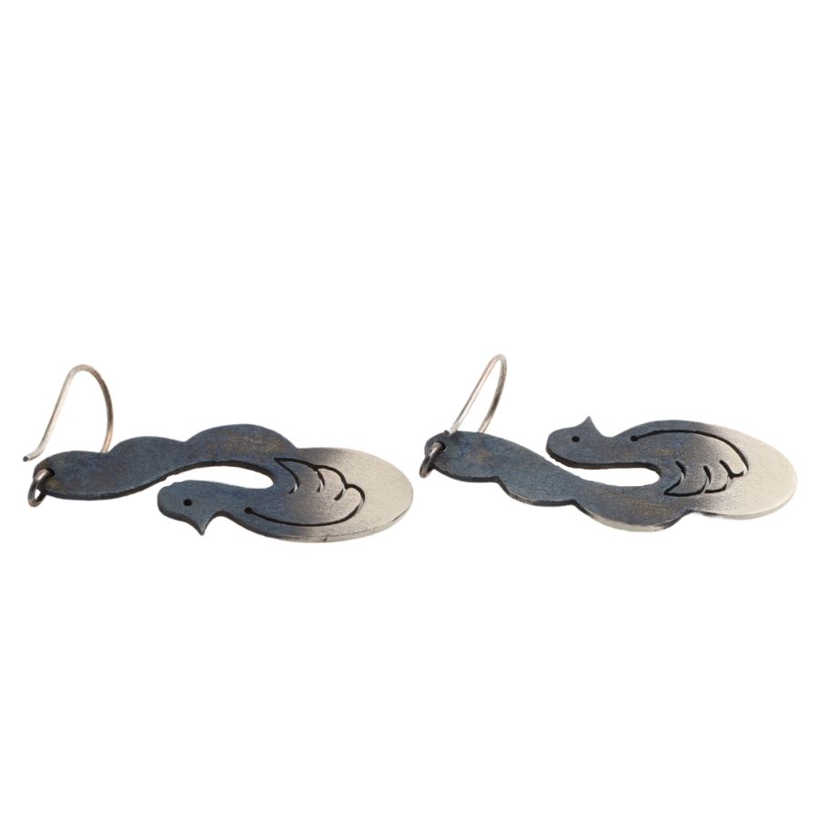 Natural Branch Silver Womens Earrings