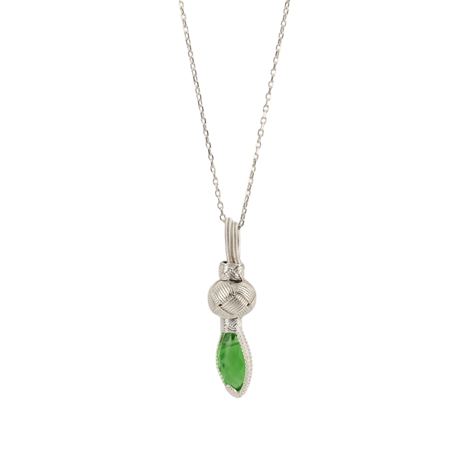 1000 K Beaded Silver Necklace
