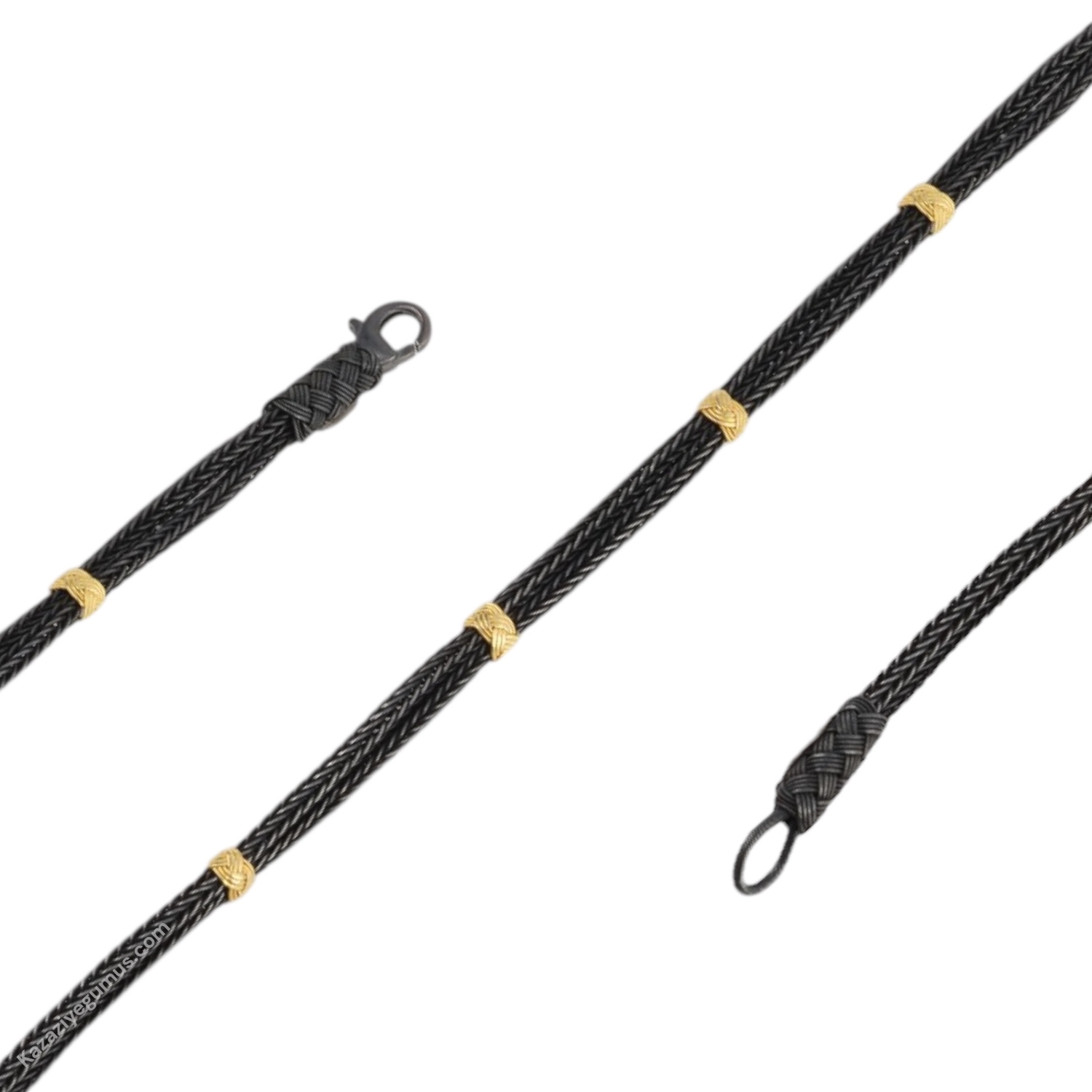 1000 Ayar Kazaziye Bıcırıklı Gümüş Bileklik 