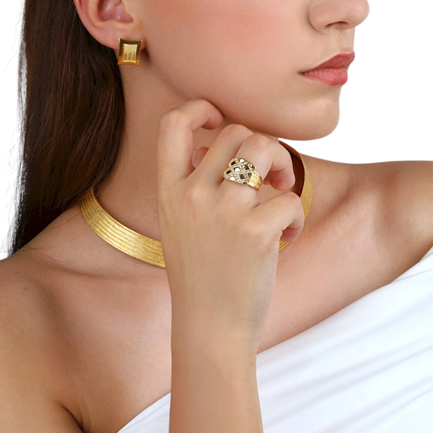 925 Sterling Trabzon Straw Silver Ring