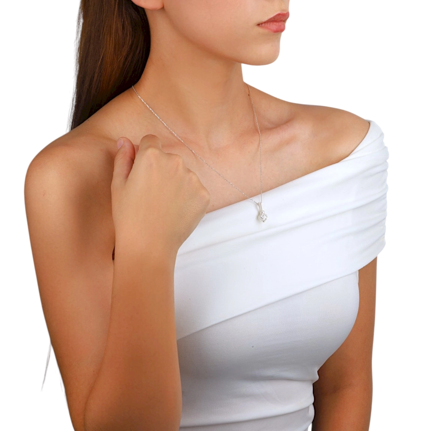 Kazaziye Top Model Women’s Silver Necklace