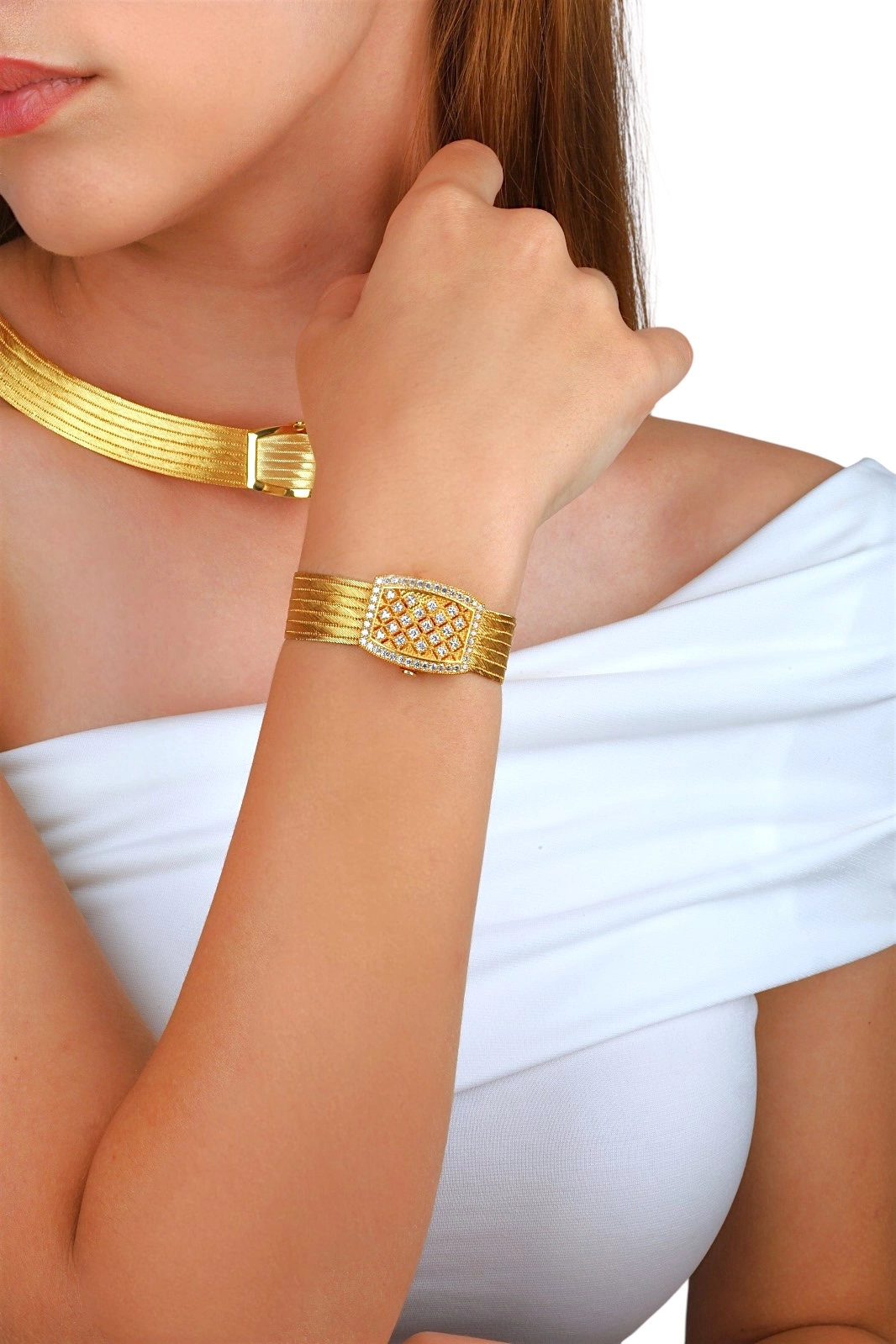 21 Row Trabzon Wicker Silver Bracelet