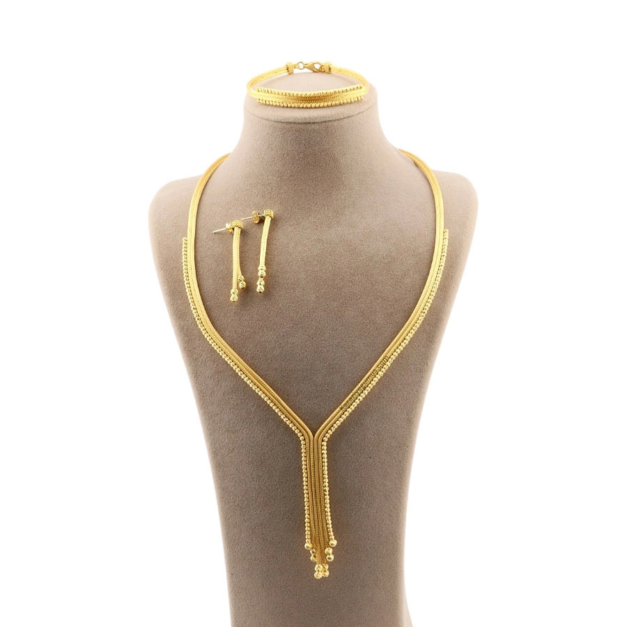 925 Sterling Dorika Embroidered Gold Plated Set