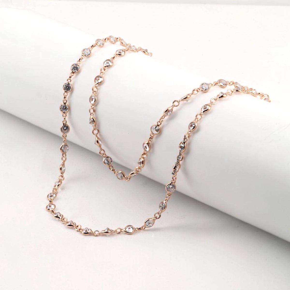 925 Sterling Silver Rose Women’s Chain Necklace