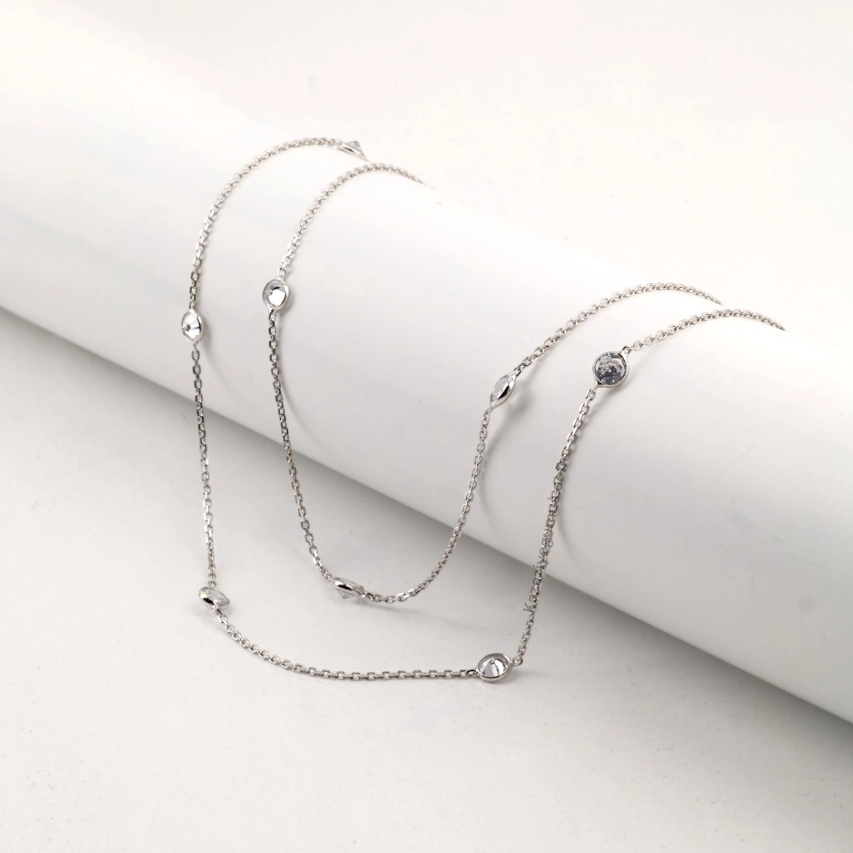 925 Sterling Silver Rose Women’s Chain Necklace