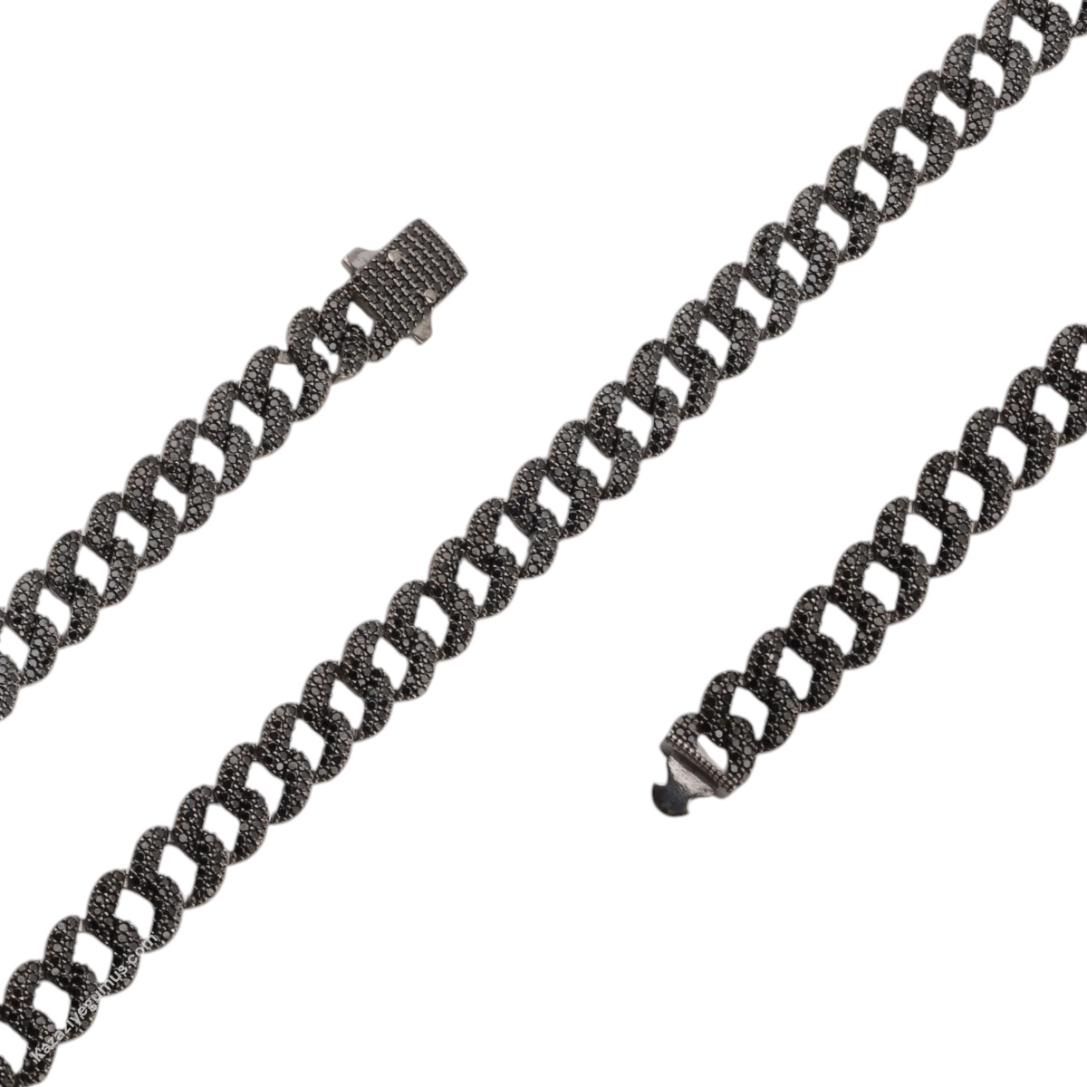 925 Sterling Black Stone Gurmet Bracelet