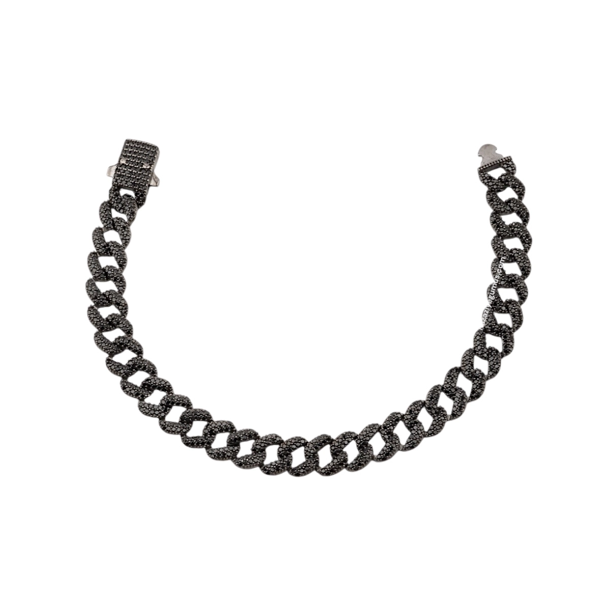 925 Sterling Black Stone Gurmet Bracelet