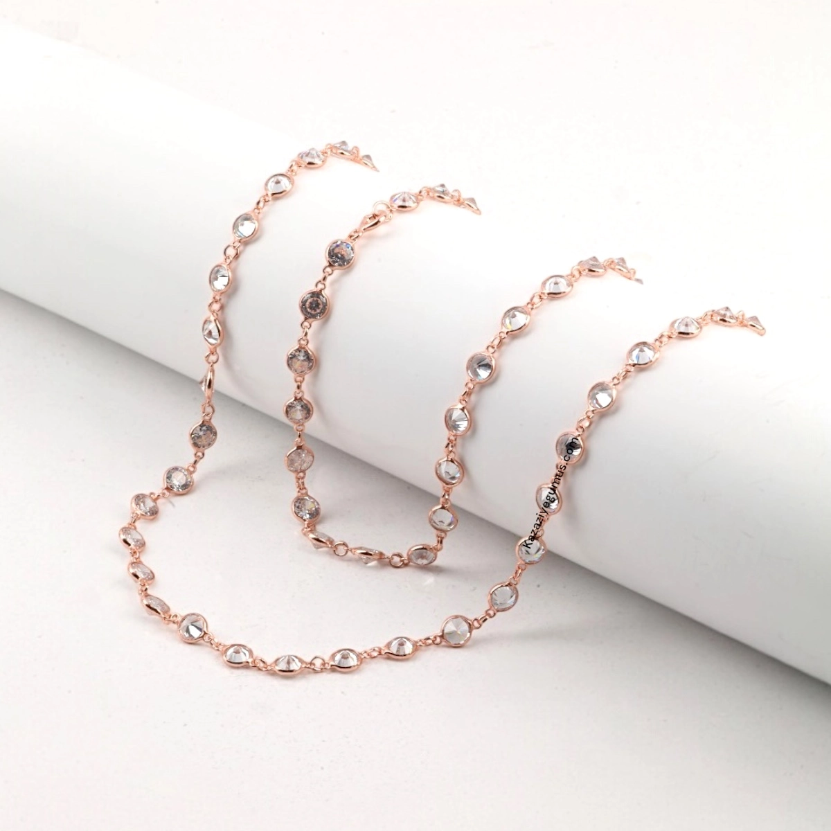 925 Sterling Silver Rose Women’s Chain Necklace