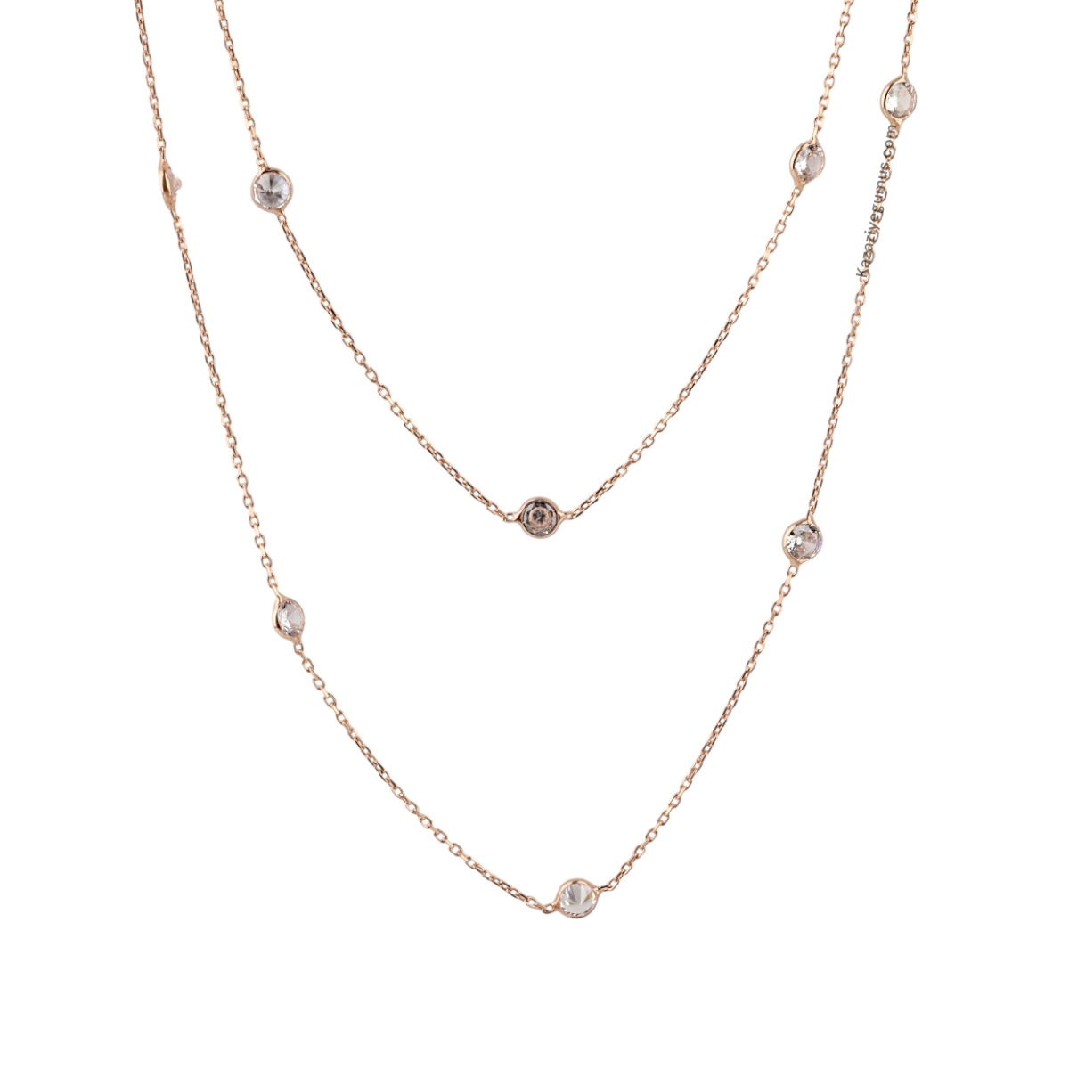 925 Sterling Silver Rose Women’s Chain Necklace