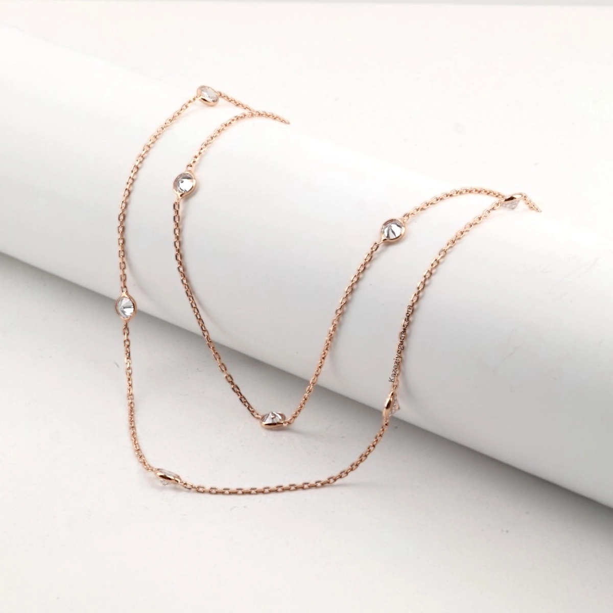 925 Sterling Silver Rose Women’s Chain Necklace