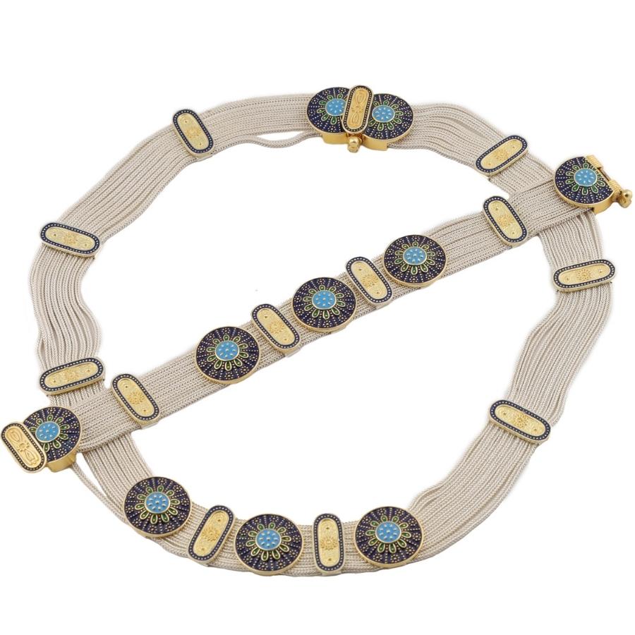 Mardin Wicker Set - Silver Necklace Bracelet Set