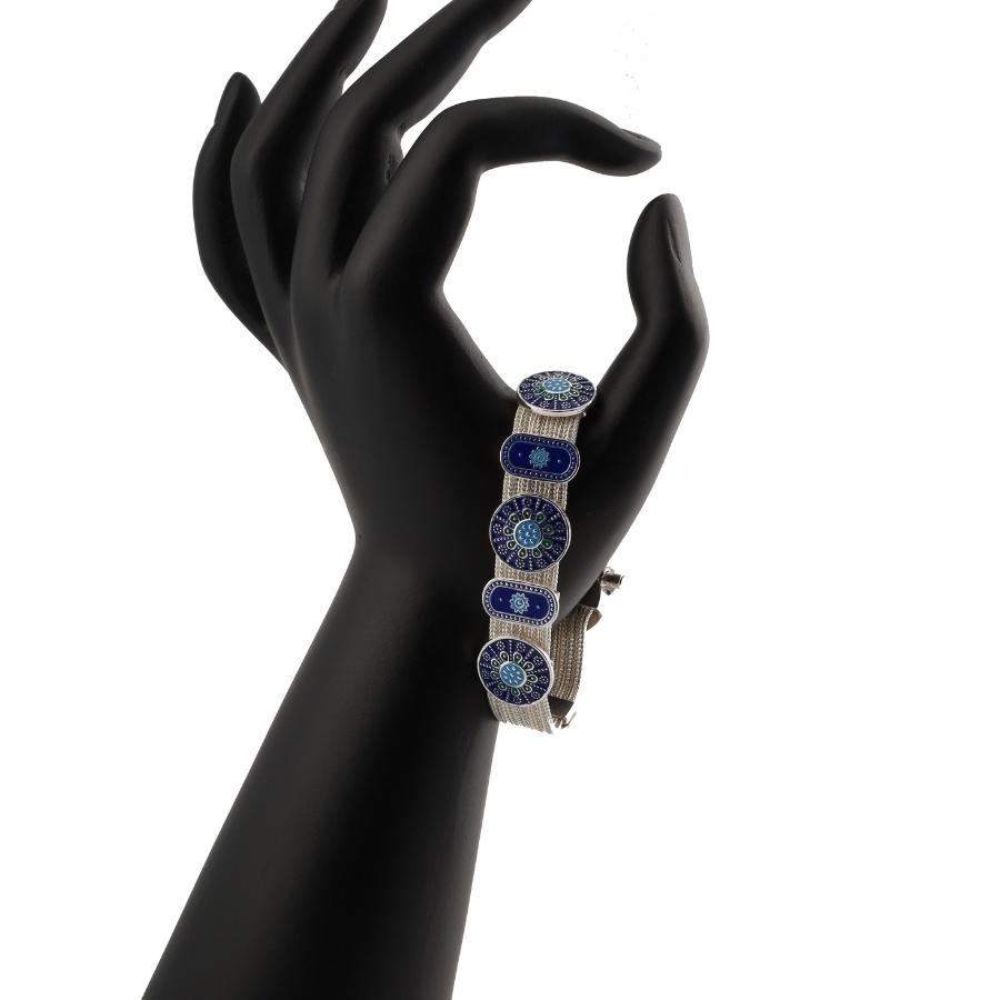 Mardin Wicker Set - Silver Necklace Bracelet Set