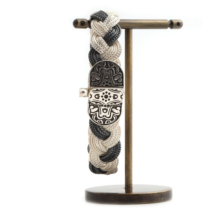 Mardin Straw Black and White Bracelet