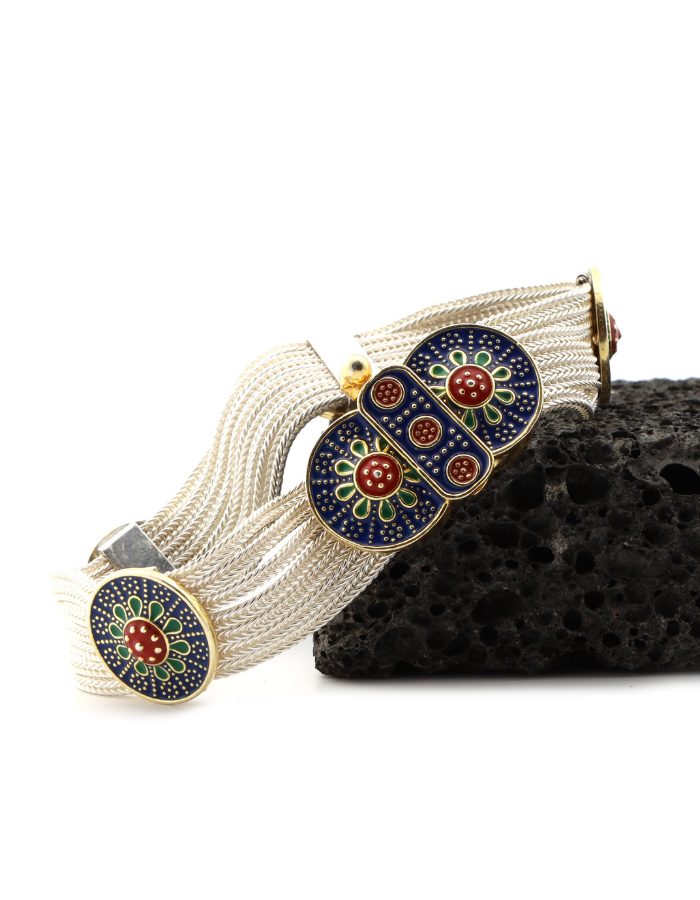 Midyat Straw Silver Bracelet