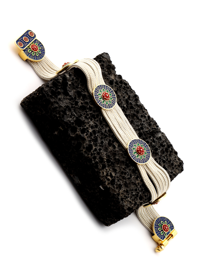 Midyat Straw Silver Bracelet