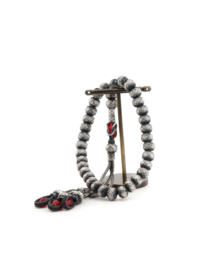 Oxidized Kazaziye Silver Rosary