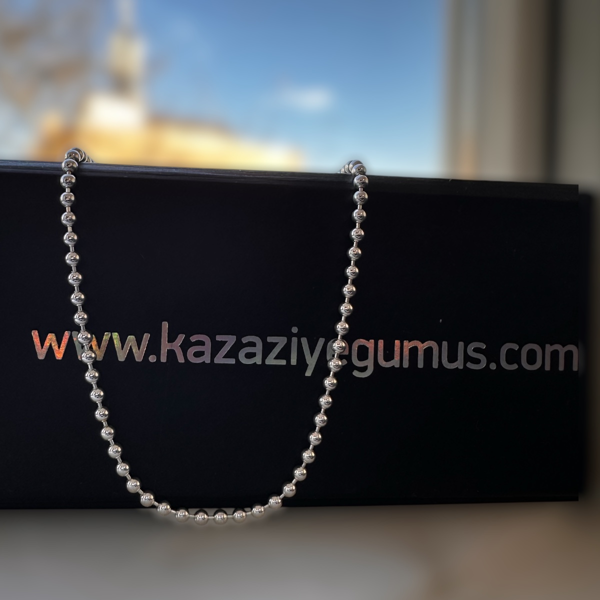 925 Sterling Silver Ball Chain Unisex Necklace