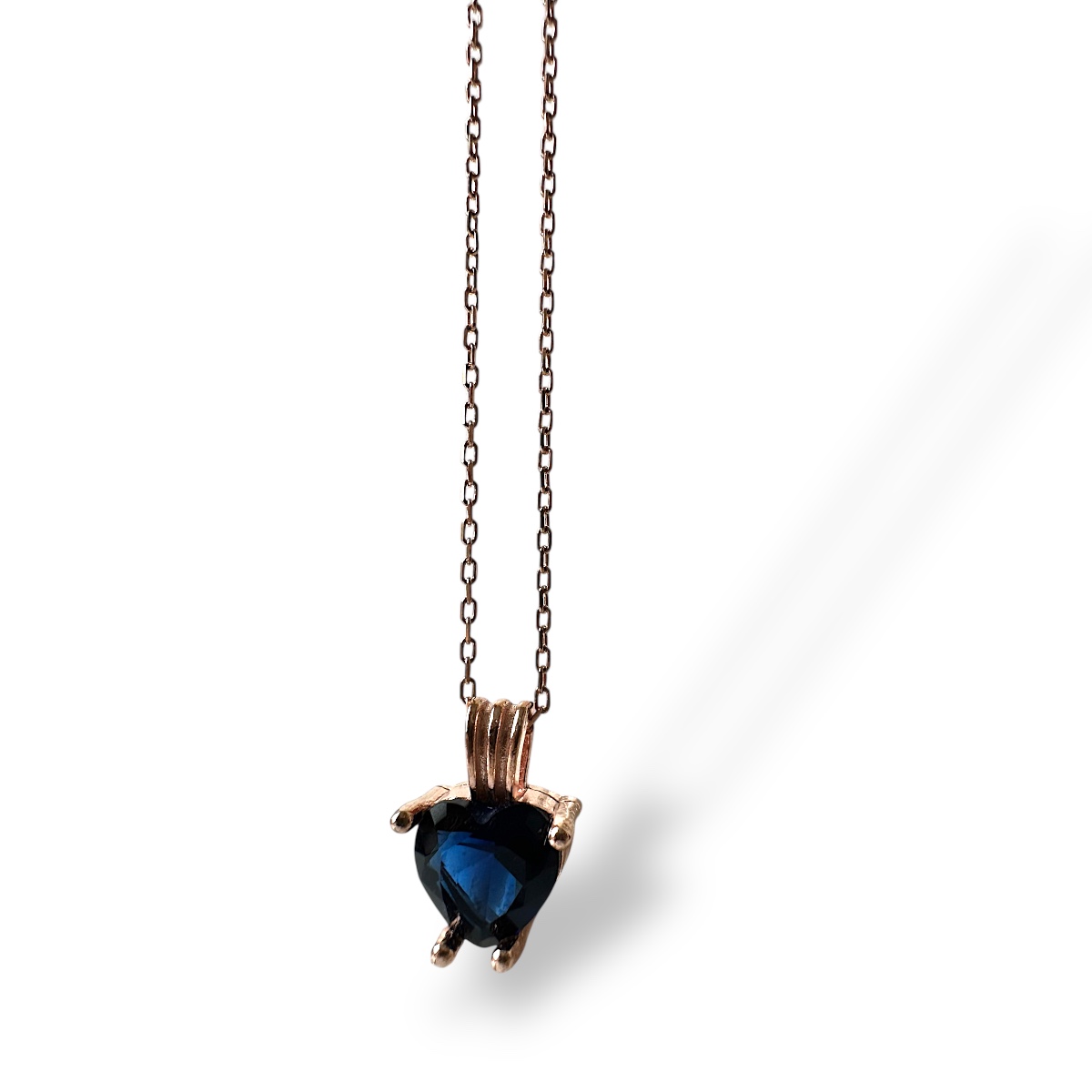 925 Sterling Women’s Navy Blue Silver Necklace