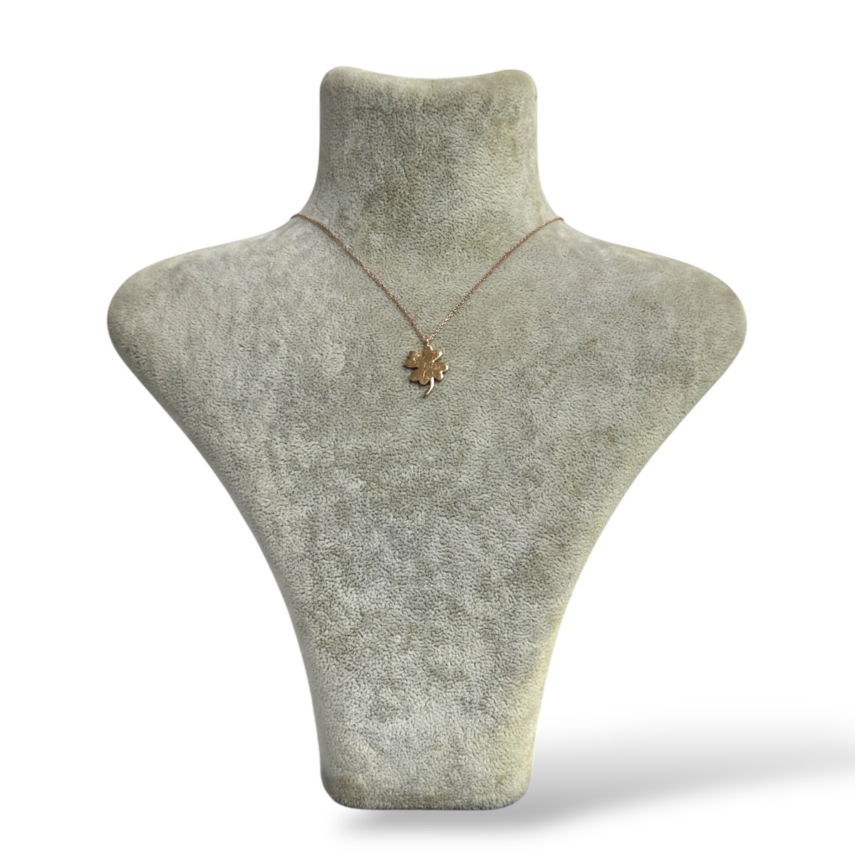 925 Sterling Silver Womens Clover Rose Necklace