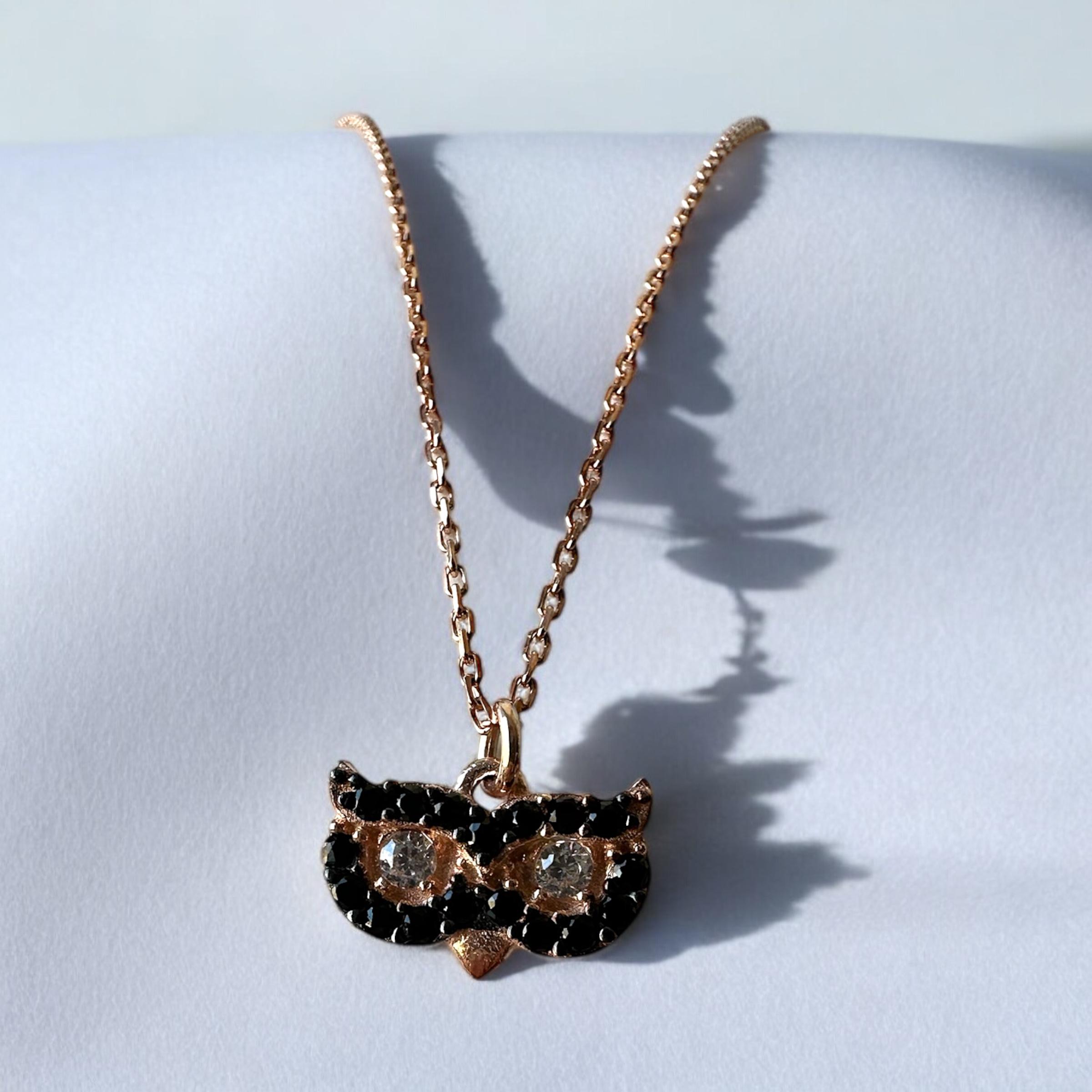 925 Sterling Silver Owl Necklace