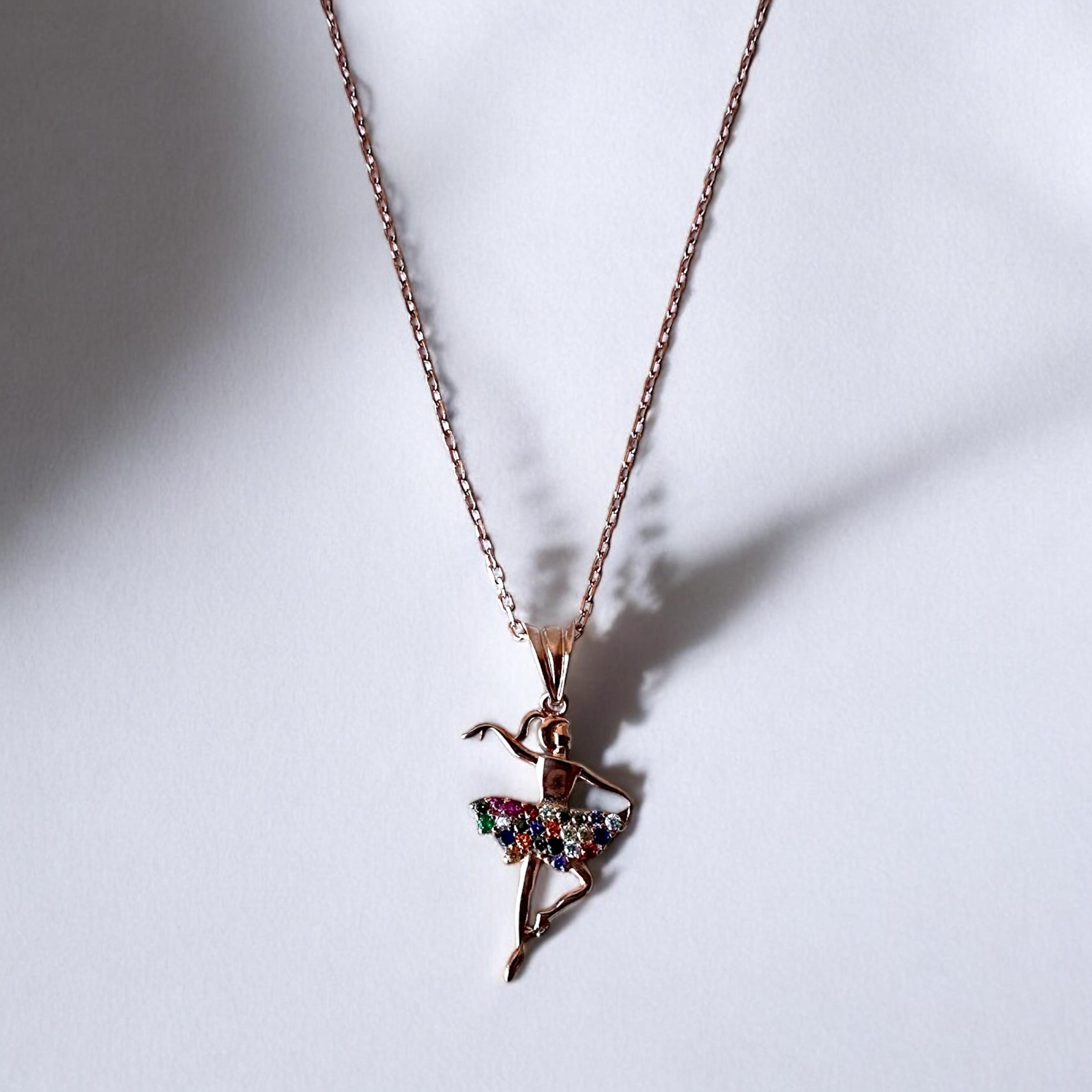 925 Sterling Ballerina Necklace