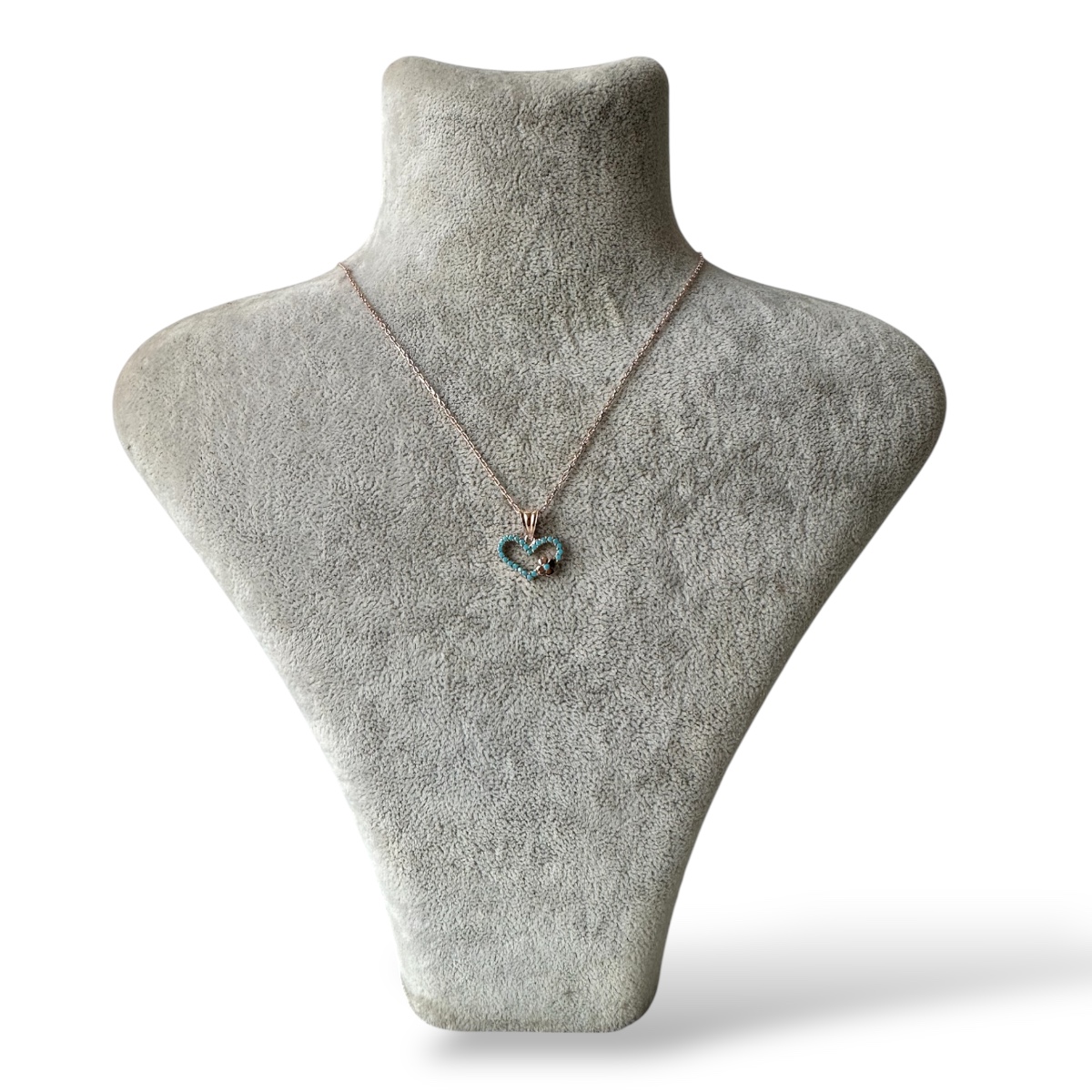 925 Sterling Stone Flower Detailed Necklace