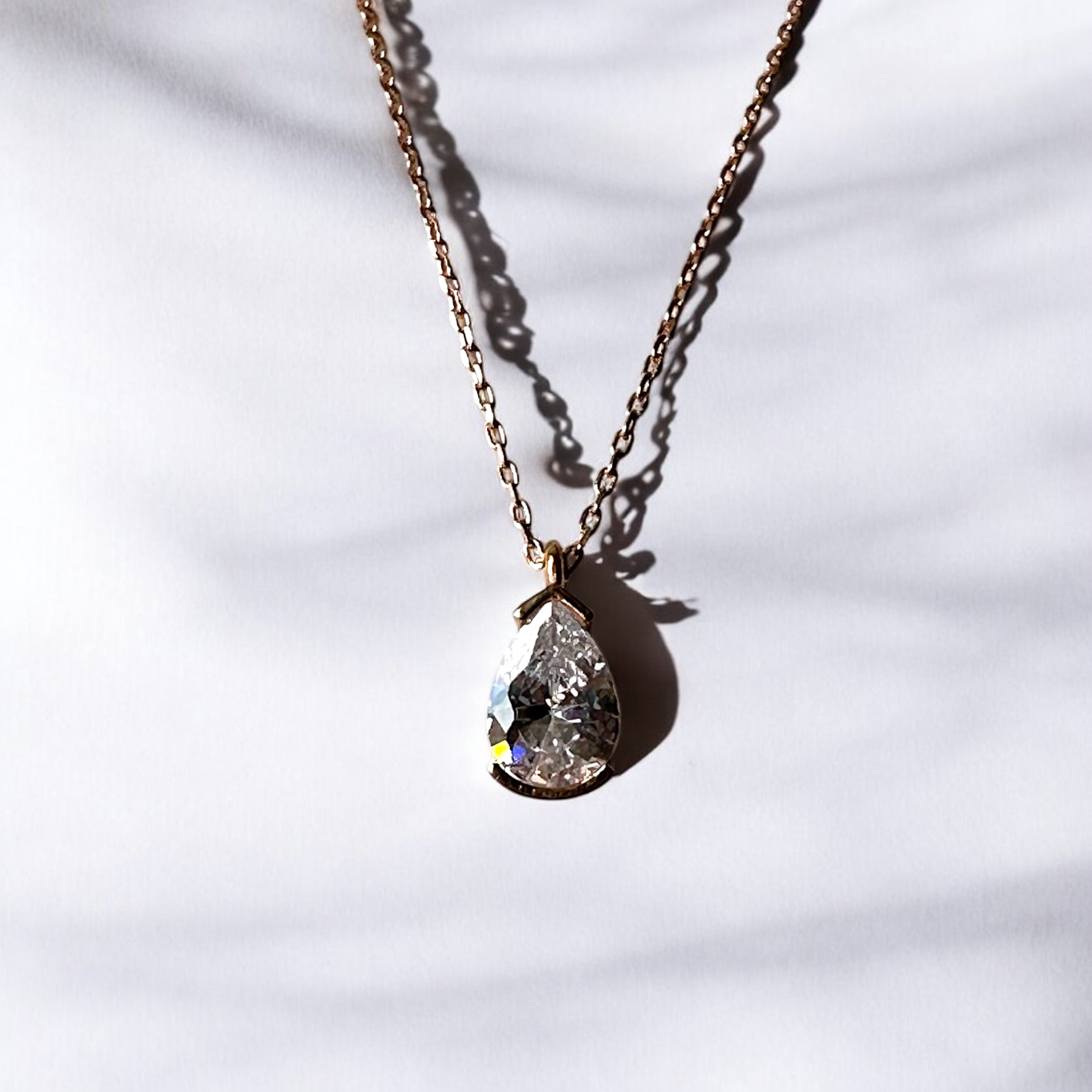 925 Sterling Solitaire Drop Necklace
