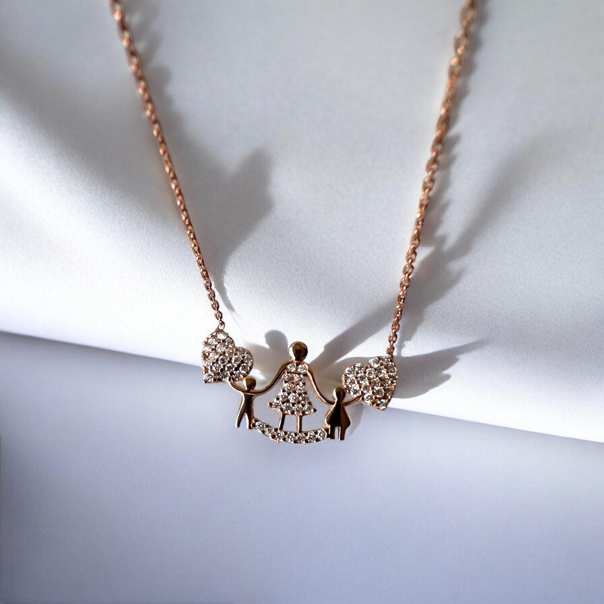 925 Sterling Mother and Child Necklace