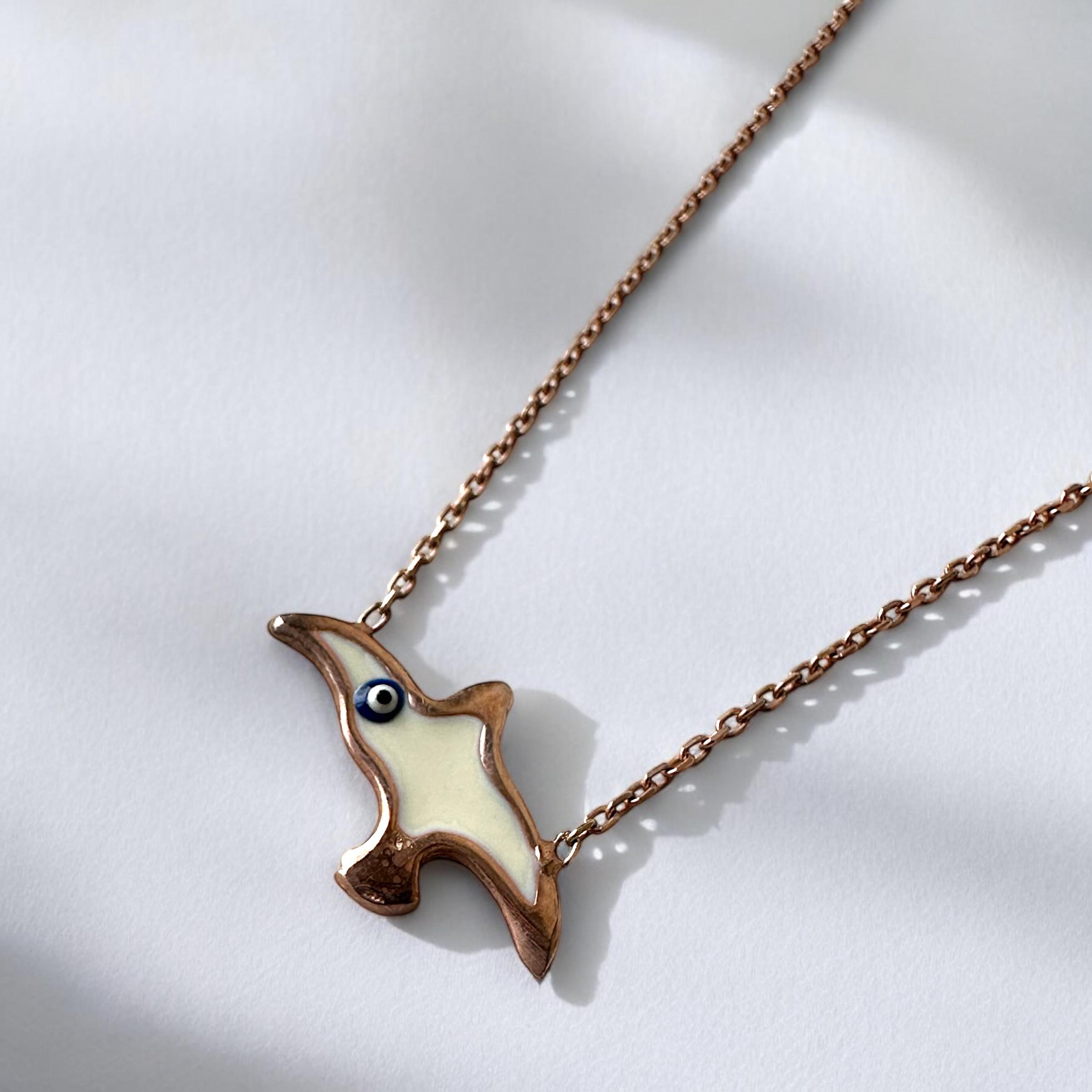 925 Sterling Silver Whale Tail Necklace