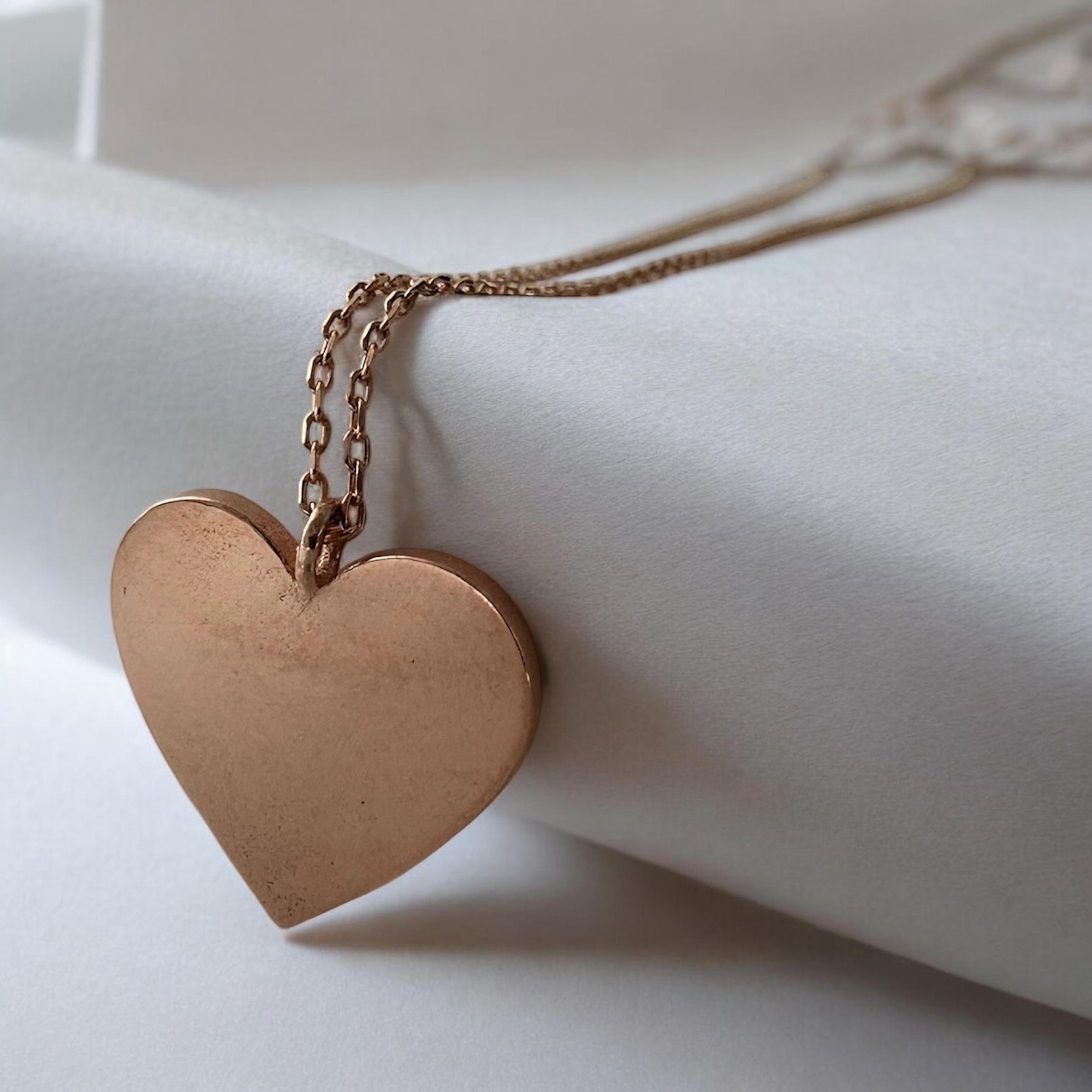 925 K Heart Silver Necklace