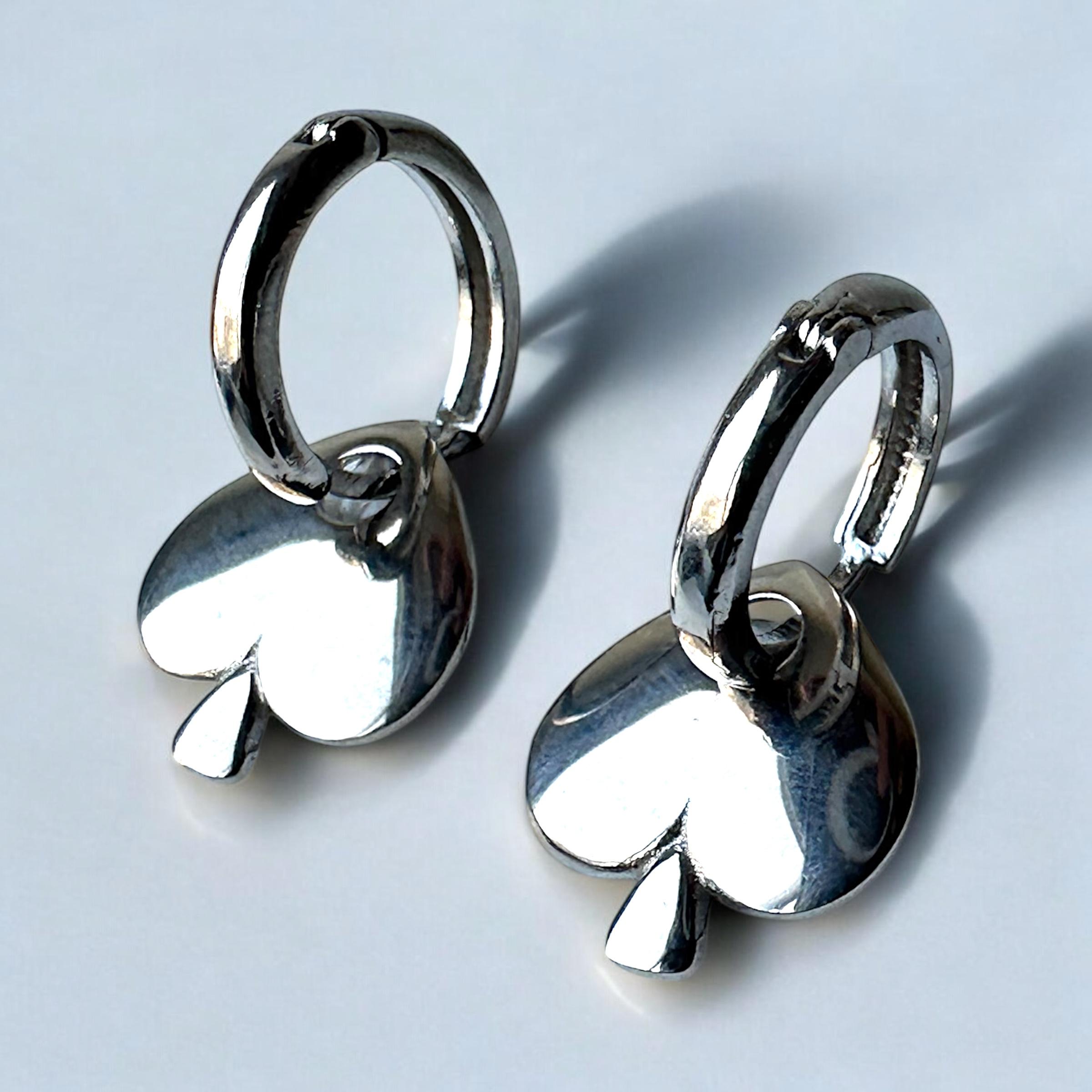 925 K Maça Figured Dangle Women's Silver Earrings